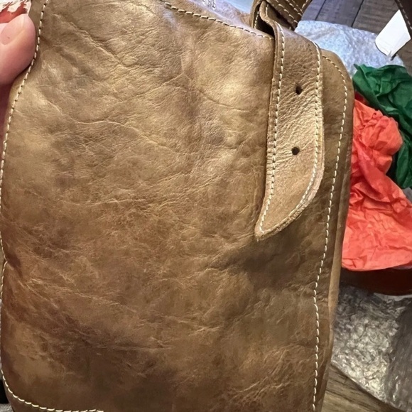 BED STU RARE Underwood LEATHER BACKPACK BAG Drawstring EUC Brown GORGEOUS! - Picture 7 of 13